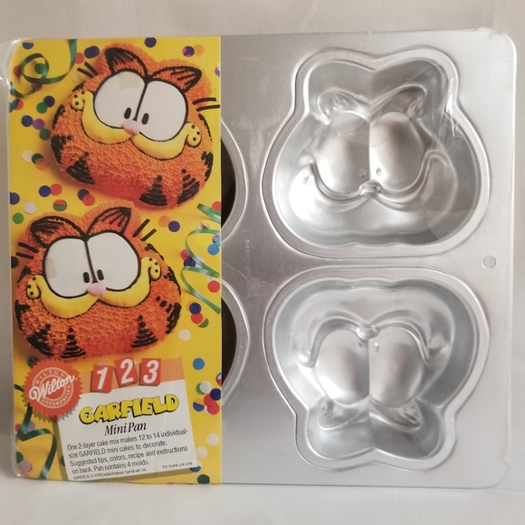 Wilton 123 Garfield Cat Mini Cake Baking Pan Mold Indonesia 1993 #2105-9441 - Picture 7 of 7